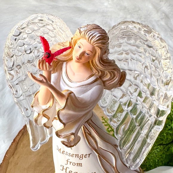 Bradford Exchange Forever With You Lighted Crystal Angel Bereavement Figurine - Picture 3 of 6